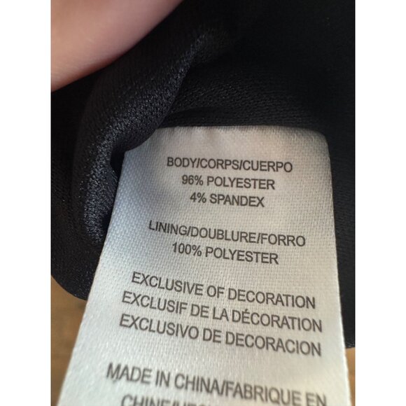 Donna Ricco Sheath Dress Women Size 12 Polyester/Spandex Black Sequined Sleevele - Picture 5 of 6